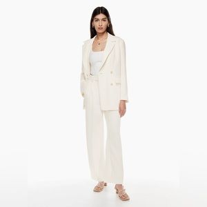Aritzia Wilfred Cherrelle Light Birch new Formal Wedding Oversized Blazer Size L